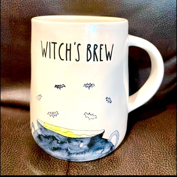 Rae Dunn WITCH'S BREW Cauldron Bats Design Halloween Coffee Mug BRAND NEW!! - Picture 1 of 1
